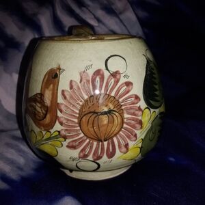 Vintage Tonala Mexican Pottery Hand Painted Collectible Mug Decor